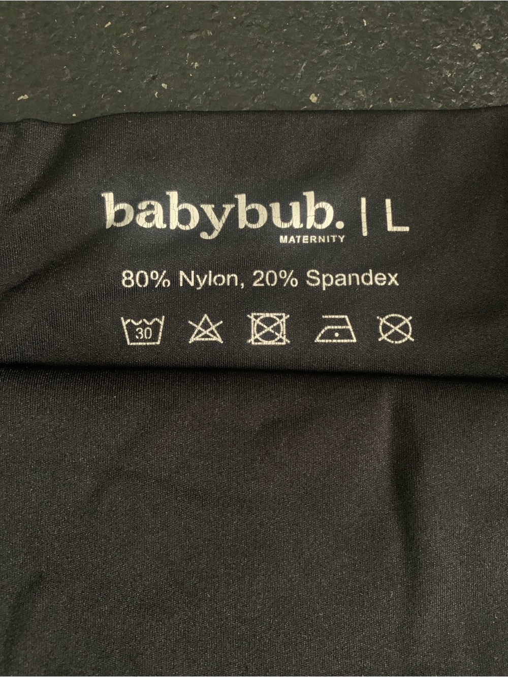 BabyBub Maternity Black Maternity Leggings - large - Picture 2 of 4